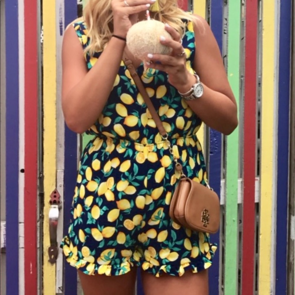 Women’s Boutique Lemon Romper